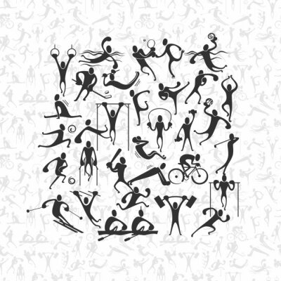 Papier peint à motif  symbole des gens de sport