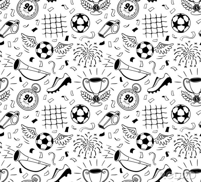 Papier peint à motif  Symboles de la Coupe du monde