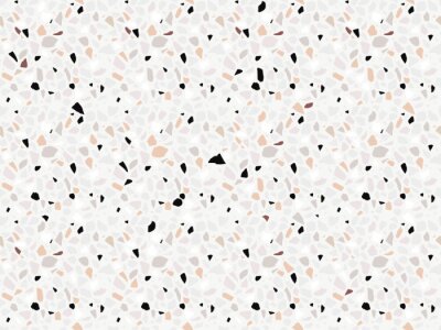Papier peint à motif  Terrazzo avec des fragments densément disposés