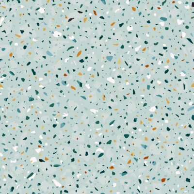 Papier peint à motif  Terrazzo bleu clair