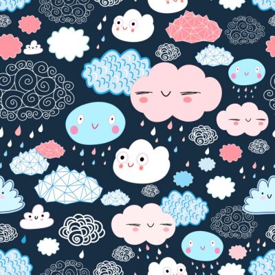 Papier peint à motif  texture du plaisir de nuages