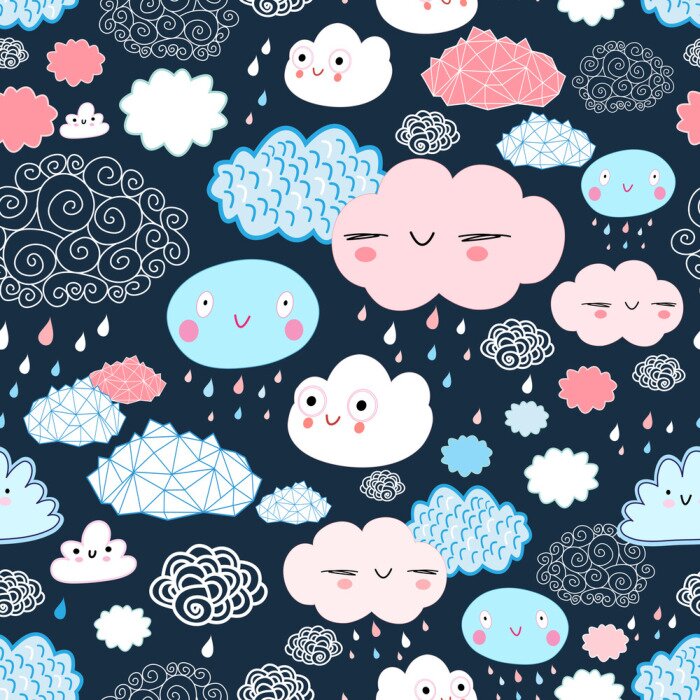 Papier peint à motif  texture du plaisir de nuages