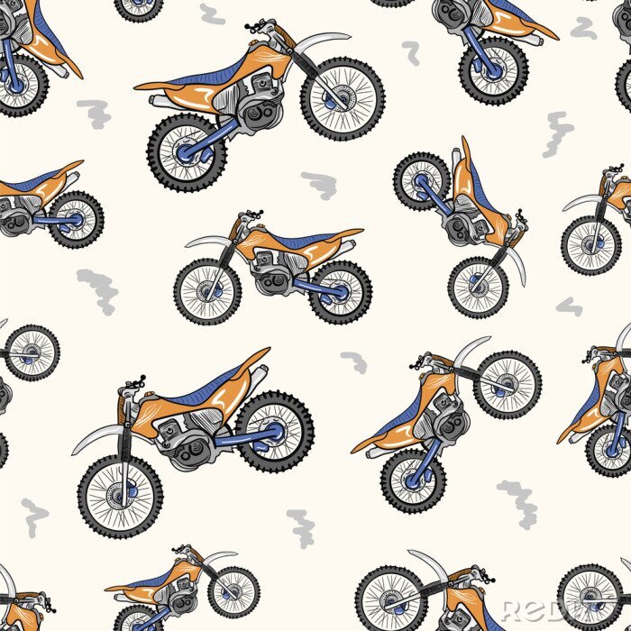 Papier peint à motif  Texture homogène avec la moto moderne