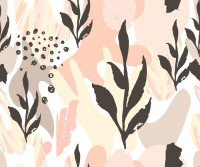 Papier peint à motif  Thème des feuilles d'été