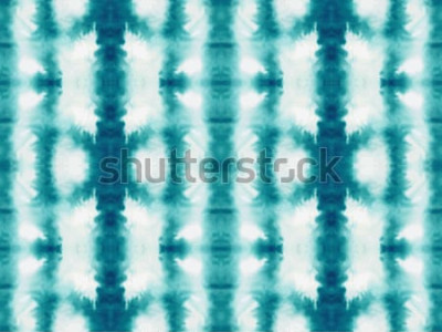 Papier peint à motif  Tie-dye en bleu