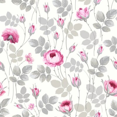 Papier peint à motif  Tons subtils de gris rose et de rose