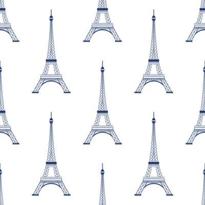 Papier peint à motif  Tour Eiffel Paris modèle fond transparent. Illustration vectorielle