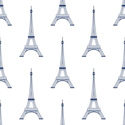 Papier peint à motif  Tour Eiffel Paris modèle fond transparent. Illustration vectorielle