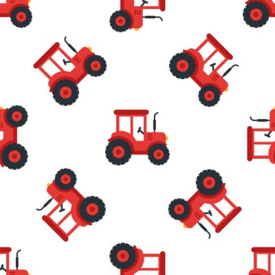 Papier peint à motif  Tracteur sans soudure