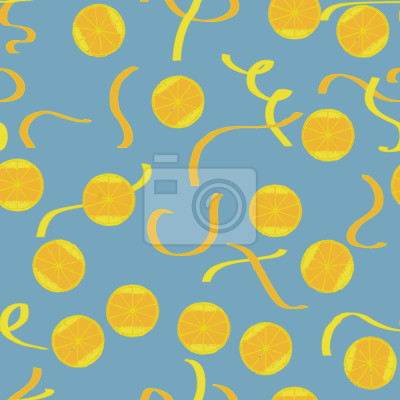 Papier peint à motif  Tranches de citrons