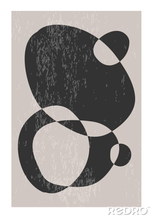 Papier peint à motif  Trendy abstract aesthetic creative minimalist artistic hand drawn composition