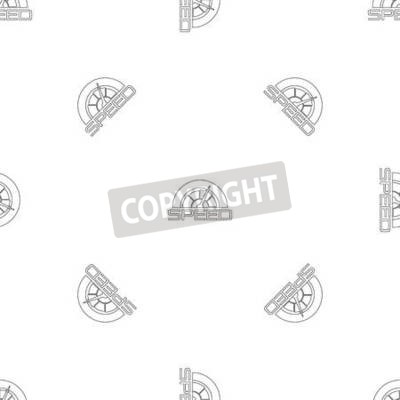 Papier peint à motif  Trendy speedometer pattern seamless vector repeat geometric for any web design
