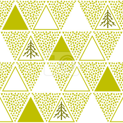 Papier peint à motif  Triangle Christmas Trees