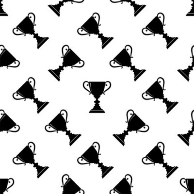 Papier peint à motif  Trophy Icon Seamless Pattern, Winner Award
