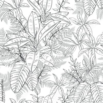 Papier peint à motif  Un jardin de bananiers en fleurs