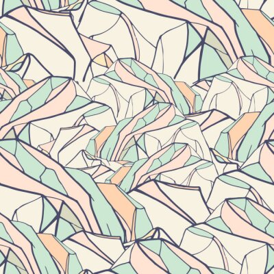 Papier peint à motif  Un paysage de montagne pastel