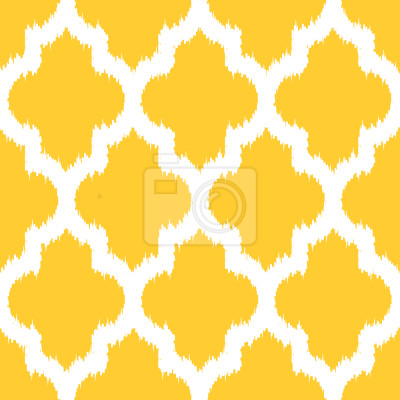 Papier peint à motif  Unique Ikat Jaune