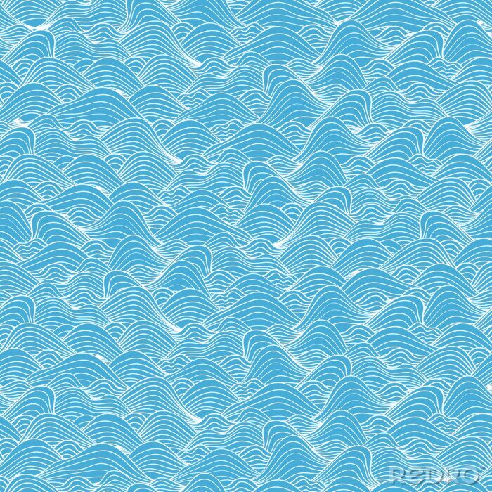 Papier peint à motif  Vagues de la mer agitée