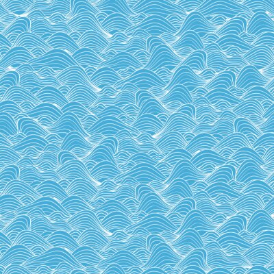 Papier peint à motif  Vagues de la mer agitée