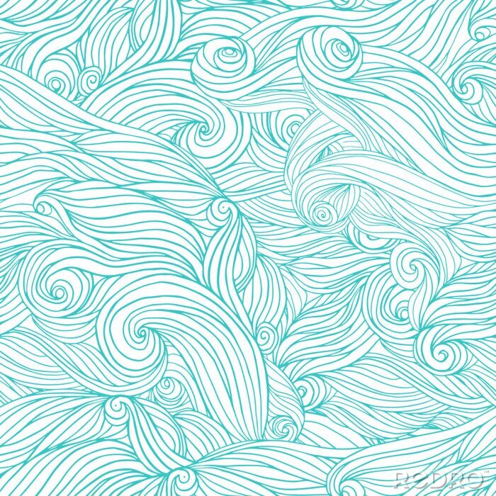 Papier peint à motif  Vagues mer houleuse