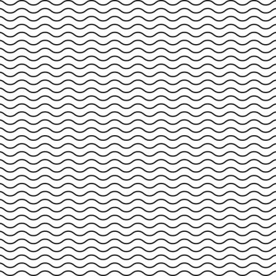 Papier peint à motif  Vagues noires et blanches minimalistes