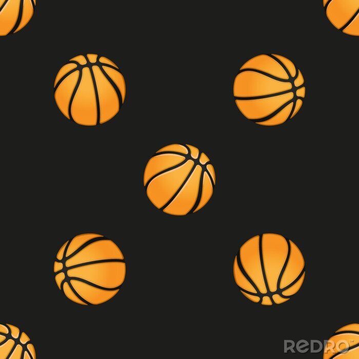 Papier peint à motif  Vecteur basket Universal modèles sans couture de carrelage. Thème sportif avec des boules.