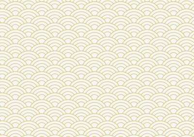 vector background of gold japanese wave pattern