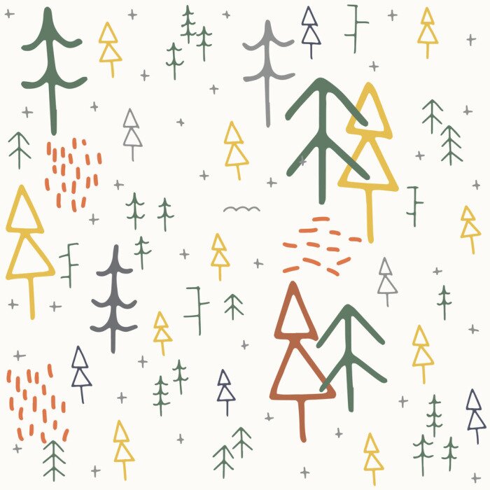 Papier peint à motif  Vector Cartoon Seamless Christmas winter holiday pattern