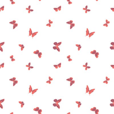 Papier peint à motif  Vector colorful flying butterfliesseamless pattern background