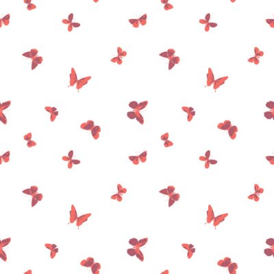Papier peint à motif  Vector colorful flying butterfliesseamless pattern background