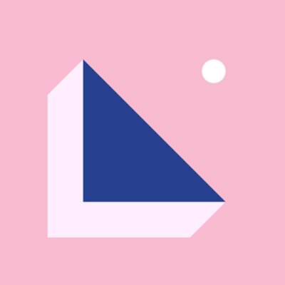 Papier peint à motif  Vector Geometric Background in Material Design style. Universal Simple Minimalistic Colorful Pattern based on Grid and keyline shapes. Artwork for Business Web Presentation Cover Fabric. Indigo Pink