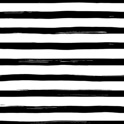 Papier peint à motif  Vector seamles striped pattern. Hand drawn grunge black and white stripes.