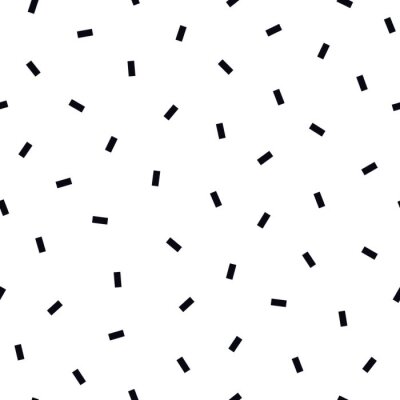 Papier peint à motif  Vector simple seamless pattern with black rectangles. Repeatable white minimalistic background. Modern stylish texture. Memphis design - fashion style 80-90s