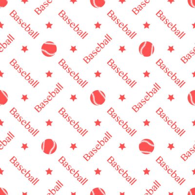 Papier peint à motif  Vector sports seamless pattern with baseball balls