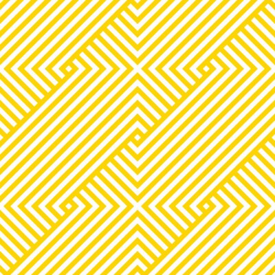 Vector yellow geometric pattern. Seamless braided pattern.