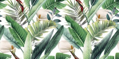 Papier peint à motif  Végétation exotique