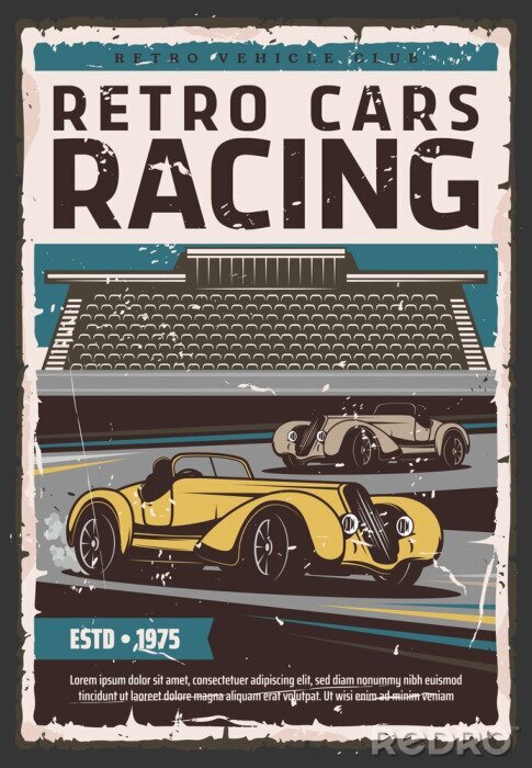 Papier peint à motif  Véhicules à moteur sur la piste