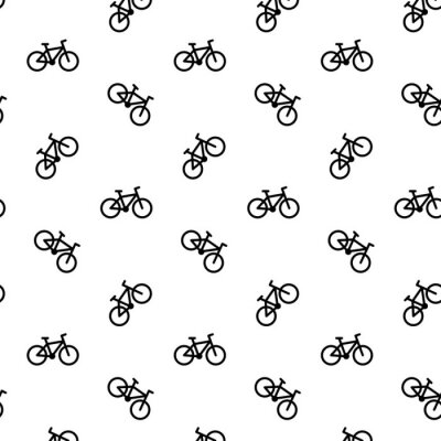 Papier peint à motif  Vélo, seamless, modèle, noir, blanc