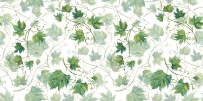 Papier peint à motif  Vert vigne