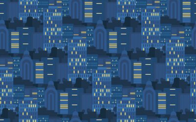 Papier peint à motif  Ville, seamless, modèle