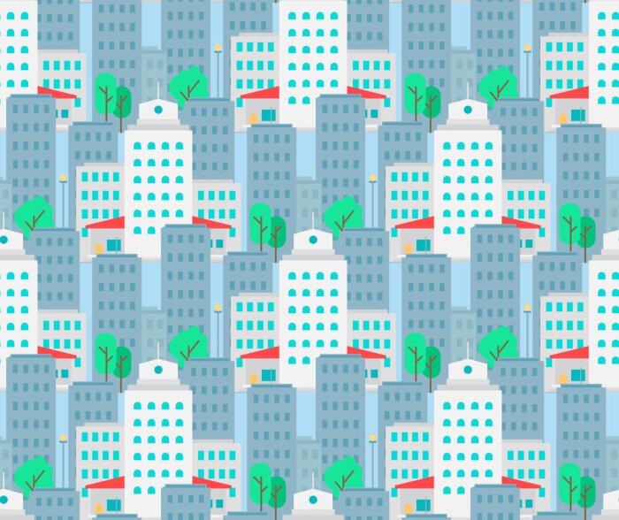 Papier peint à motif  Ville, seamless, modèle