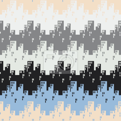 Papier peint à motif  Villes ZigZag hiver