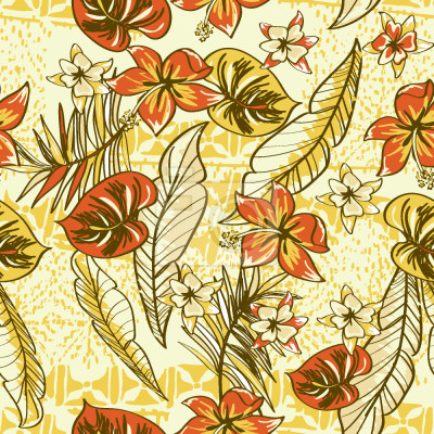 Papier peint à motif  Vintage Hawaii