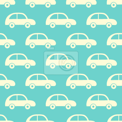 Papier peint à motif  Voitures jouets vintage