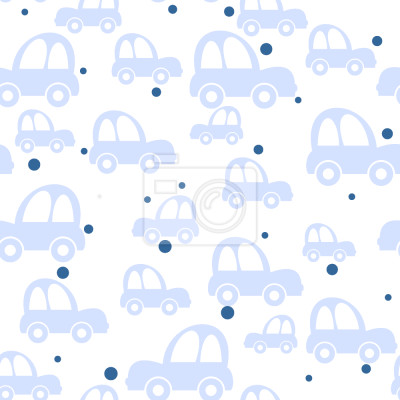 Papier peint à motif  VOITURES mignonnes