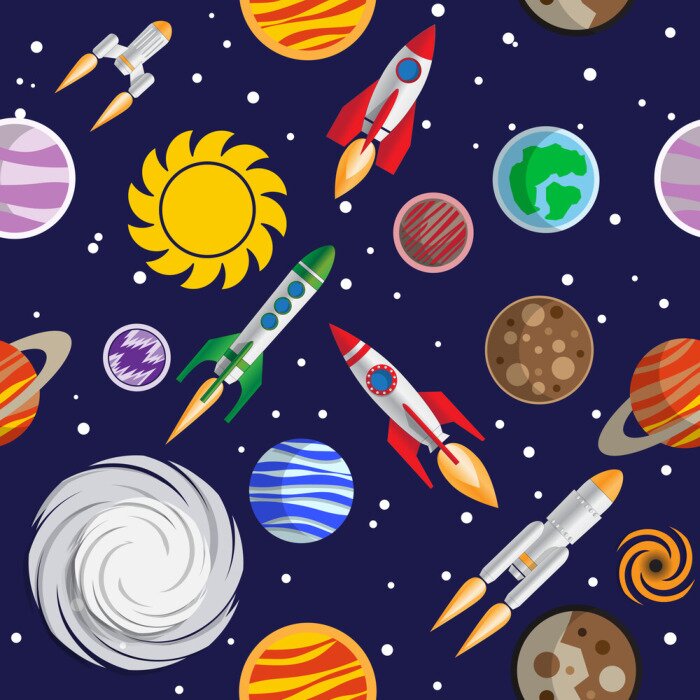 Papier peint à motif  Vol dans l'espace