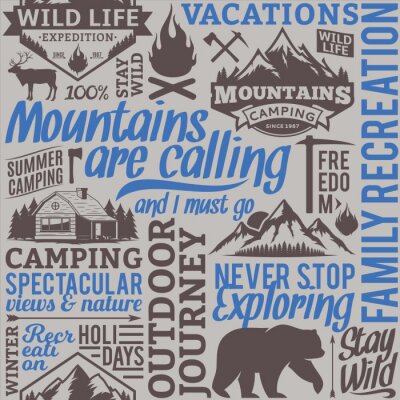 Papier peint à motif  Voyages en Amérique