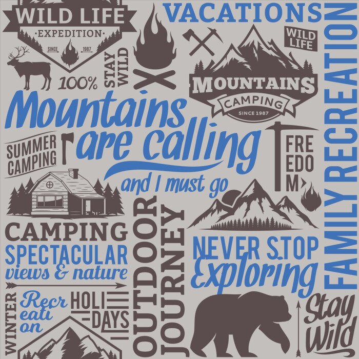 Papier peint à motif  Voyages en Amérique