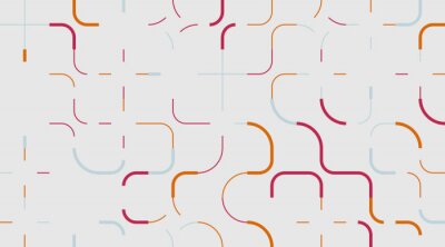 Papier peint à motif  Warm Colored Circular Pattern Design