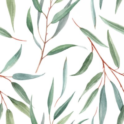 Papier peint à motif  Watercolor australian floral vector pattern